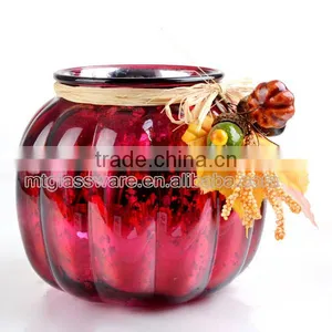 Halloween Theme Glass Candle Holder With Hanging Decar thumbnail-3