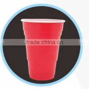 Stackable 425ml /10g Red Color Disposable Tea Plastic Cups thumbnail-1