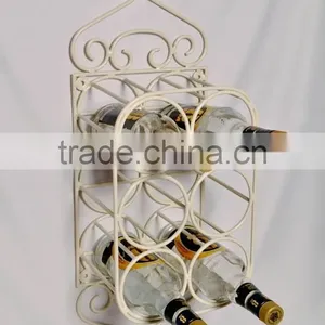 Iron Cast White Coloured 4 Bottle Stand thumbnail-1