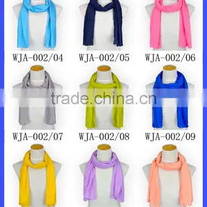 Baby Girls Luxuries Washable Solid Color Fashion Scarf Various Color Silk Scarf thumbnail-5