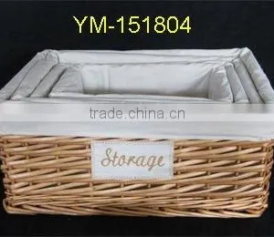 2016 Good Quality Colored Willow Storage Basket thumbnail-1