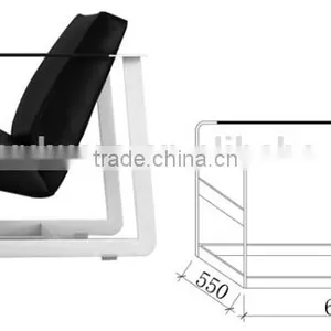Modern Metal Base Designer French Arm Chair thumbnail-2