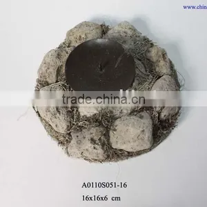 Stone Metal Candle Holder thumbnail-1