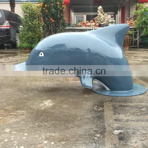 Outdoor Fiberglass Dolphin Statue thumbnail-1
