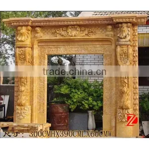 Yellow Stone Indoor Used Fireplace Mantel thumbnail-1