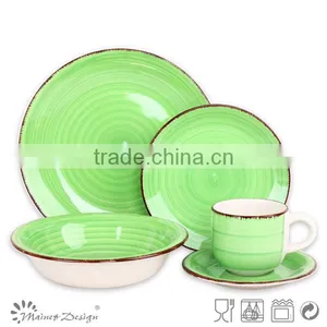 Handpainting Green 20pcs Dinnerware Set thumbnail-1