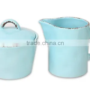 Ceramic Sugar Bowl Hot Coffee Creamer Container thumbnail-1