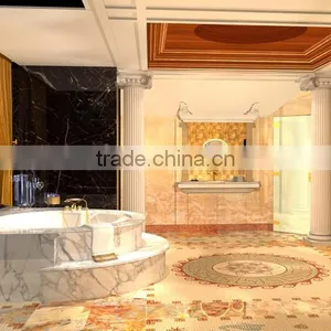 Indoor Bathroom Decoration Stone Carving Baignoire en Marbre thumbnail-3