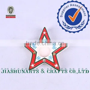 Five-Pointed Star Ceramic Xmas Decor Candlestick thumbnail-1