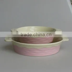 BT5-SD08,09 Stonware Color Oval Gratin Dish thumbnail-1