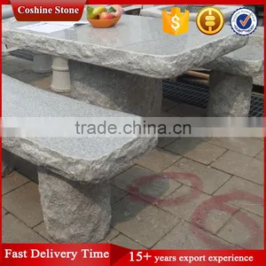 Beauty Design Garden Granite Table Set, Patio Stone Table and Bench thumbnail-1