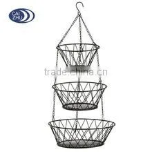 Wedding Fruit Decoration Metal Wire 3 Tier Display Basket thumbnail-5