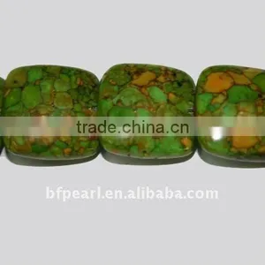 Wholesale Beautiful Green Square Loose Turquoise Strand thumbnail-1