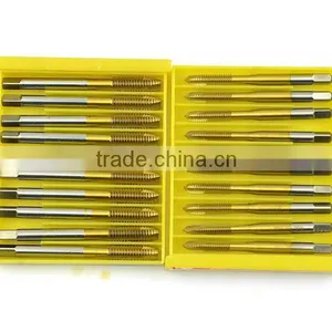 7pcs/set 3-12mm Tap & Die Set Hand Tools Titanium Coating Cutter Hole HSS Taps Set Straight Fluted thumbnail-5