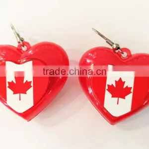 Customs Made July 4th Plastic Heart Led Flashing Light Earrings thumbnail-1