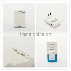 Pisen Stretchable 3.8V Foldable EU Plug Smart Automatically Identification Charger for Mobile Phone Mobile Phone Battery thumbnail-1