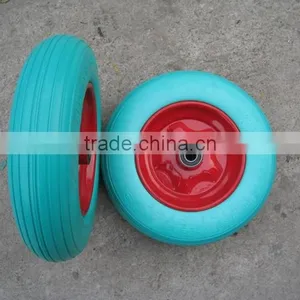 Hand Cart Hand Truck Durable Tubeless 4.0-8 PU Foam Wheel thumbnail-1