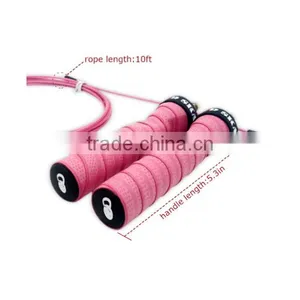 Anti Slip Hanldes Adjustable Steel Cable Jump Rope -speed Jump Rope With Metal Ball Bearing for Crossfit thumbnail-2