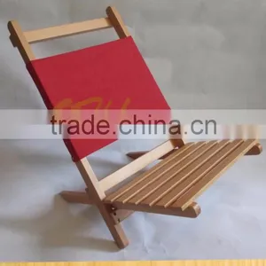 Wholesale Japanese Style Floor Chair Foldable Chair Wooden Folding Slat Chair thumbnail-4