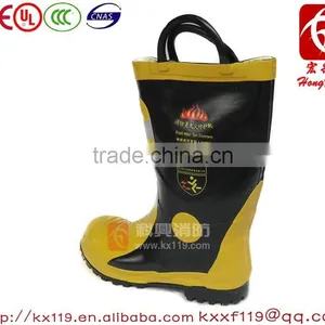 Factory Direct Sale 2015 New Design Steel Toe Fire Station Fire Safety Boots thumbnail-3