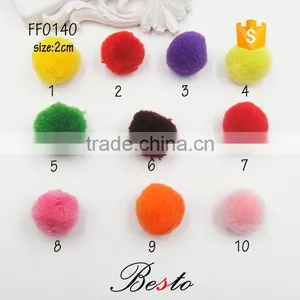Latest Design Multi-colored Available Small Soft Fur Ball on Key Chain/hat/dress Decoration thumbnail-1