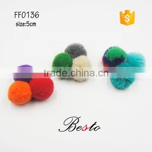 New Products New Style Colorful Baby Garments Decoration Fur Pom Poms Ball thumbnail-2