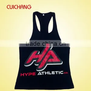 Wholesale Heat Transfer/silk Screen Print Polyester/cotton Custom Design Tank Top Gym Singlets YDBX-070 thumbnail-6