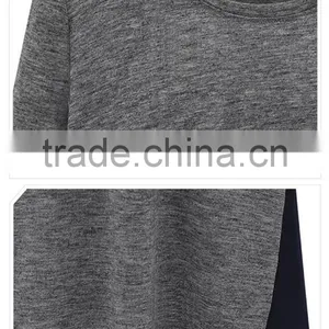Competitive Price Good Quality Factory Direct Contrast Color Round Neck Asymmetrical Women Different Types of Blouse Designs thumbnail-4