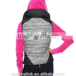 2016 Hot Sale Girls Curved Front Hem Quilted Puffer Vest thumbnail-2