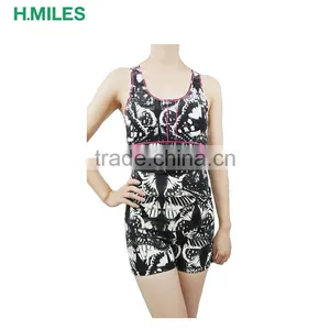 Yoga Wear Tank Top and Shorts Ladies Gym Suits thumbnail-1