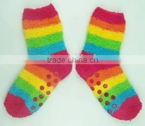 Rainbow Stripe Short Socks (Solid/Stripes, Microfiber/Spandex/Nylon) thumbnail-1