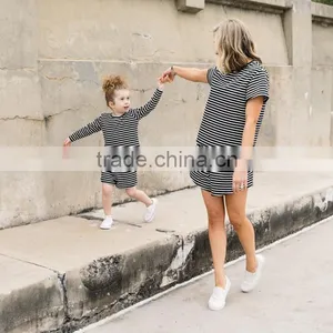 2016 Summer Stripe Printing Matching Mother Daughter Dresses Clothes thumbnail-2