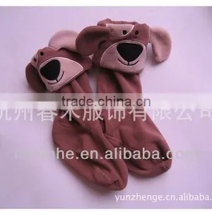 Windproof Lovely Animal Kids Polar Fleece Fur Rain Boot Warmer Factory thumbnail-3