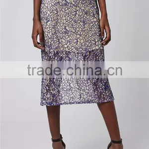 New Arrival Long Skirt Lady Cord Lace Pencil Skirt With High Waist Split See Through Clothes thumbnail-2