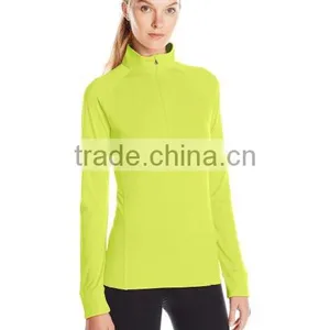 Ultra-light 100% Polyester Spandex Imported Women's Tech 1/4 Zip Fitness Pullover Half-zip Top Jacket thumbnail-1