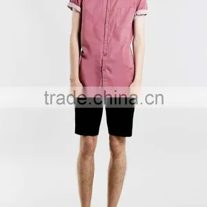 Man Short Sleeve Blank Casual Wear Shirt for Sale thumbnail-3
