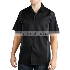 OEM High Quallity Mens' Uniforms Work Colorful Short Sleeve Work Wear Uniforms Shirts For Men thumbnail-3