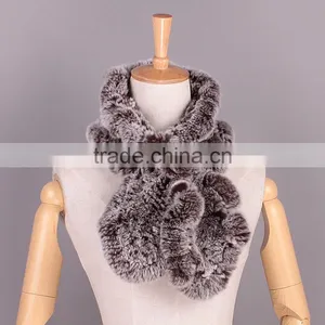 Multifunctional Ladies Genuine Rabbit Fur Magic Scarf thumbnail-5