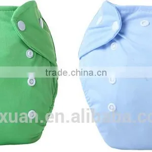 Plain Woven Color Snaps Bamboo Charcoal Inner Baby Cloth Nappy thumbnail-3
