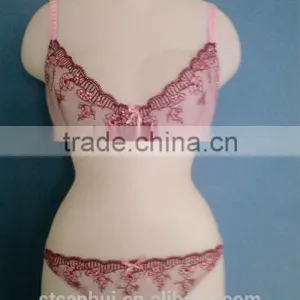 Ladies Transparent Bra Panty Set New Design Sexy Fancy Lingerie See Through Ladies Underwear thumbnail-2