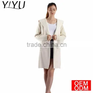 Wholesale 2017 Fall Winter Women Turndown Collar Knitted Long Cardigans Sweater thumbnail-3