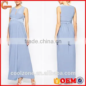 New Arrival Front Keyhole Design Maxi Dresses for All Stages Maternity Dress 2016 thumbnail-1