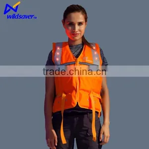 Kids LED Orange Life Preserver Lifejacket Inflatable Life Vest thumbnail-1