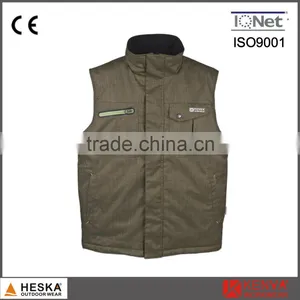 OEM Customize Workwear Men Winter Vest Padded Bodywarmer With Waterproof thumbnail-1