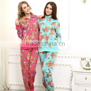 Family Pajama Knitted French Terry Winter Design Custom Women Pajamas thumbnail-1