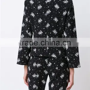 High Quality OEM Service Cheap Price Digital Printing 100% Polyester Women Dust Coat thumbnail-4