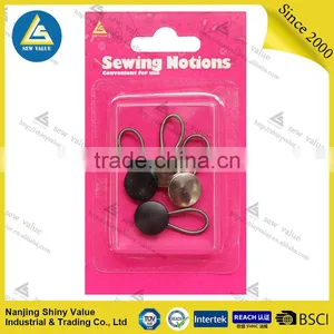 Blister Card Packing 2pcs Zinc Plated Silver Color Round Metal Collar Extende thumbnail-5
