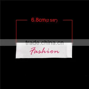 Fabric Woven Printed Labels Craft Rectangle White Fashion " Patch Embroidery Badge thumbnail-2