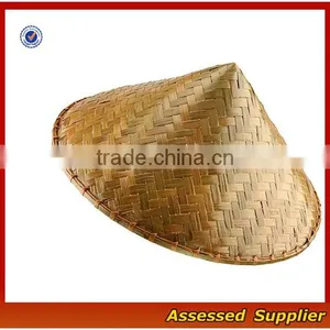 ZT45 Wholesale India Coolie Straw Hat Cheap 100% Bamboo Unisex Sun Straw Hat for Sale thumbnail-2