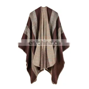 Womens Winter Stamp Cashmere Fringed Shawl Ladies Cashmere Shawls Winter Scarves Capes Cloaks thumbnail-1
